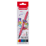 Bruynzeel fineliner set basis 6 kleuren - afbeelding 2