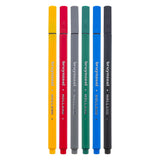 Bruynzeel fineliner set basis 6 kleuren - afbeelding 1