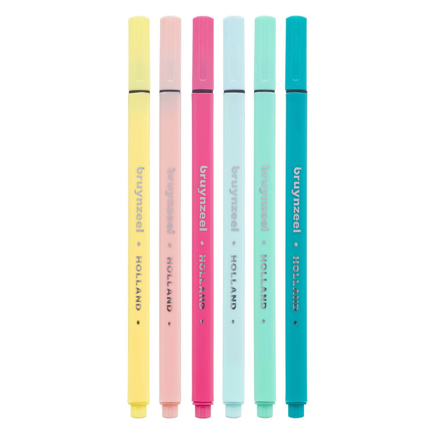 Bruynzeel fineliner set licht 6 kleuren