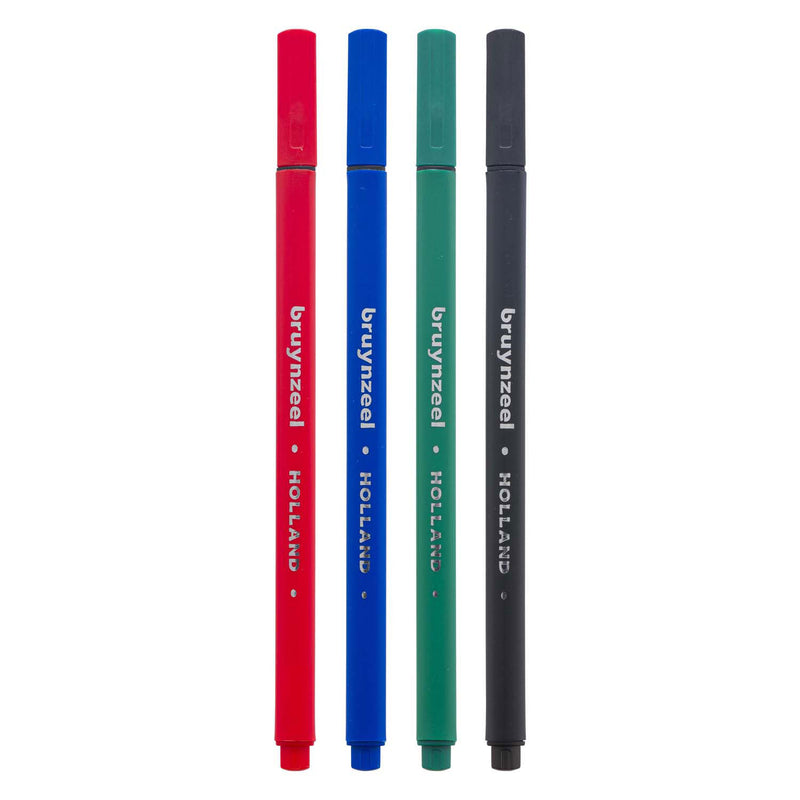 Bruynzeel fineliner set 4 kleuren