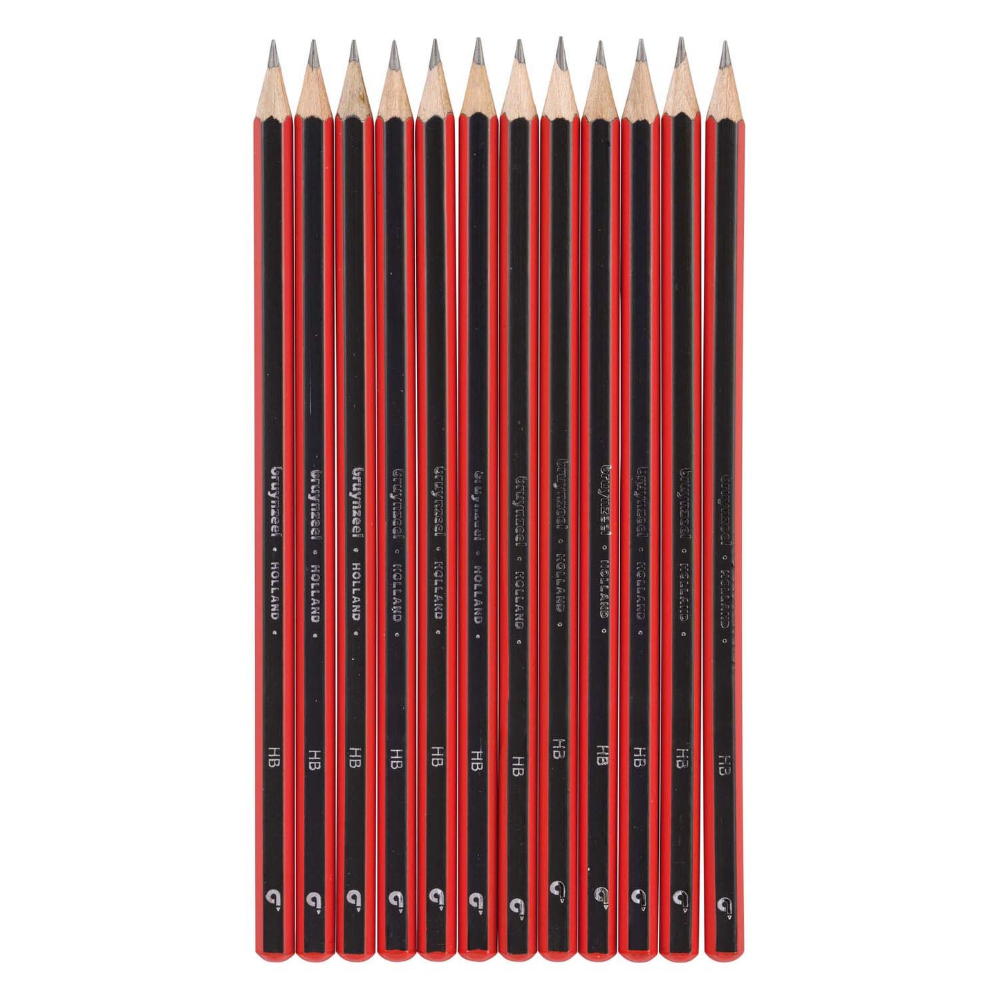 Bruynzeel hb grafietpotlood zwart rood