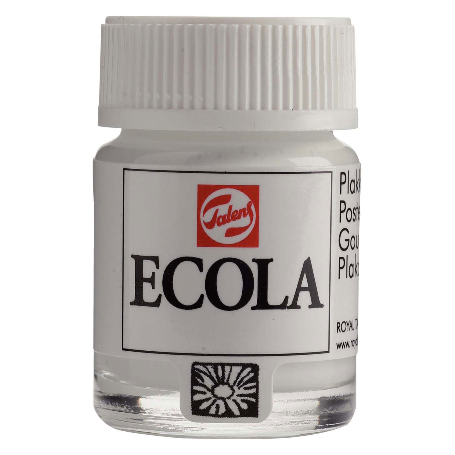 Bruynzeel ecola plakkaatverf fles 16ml wit 100