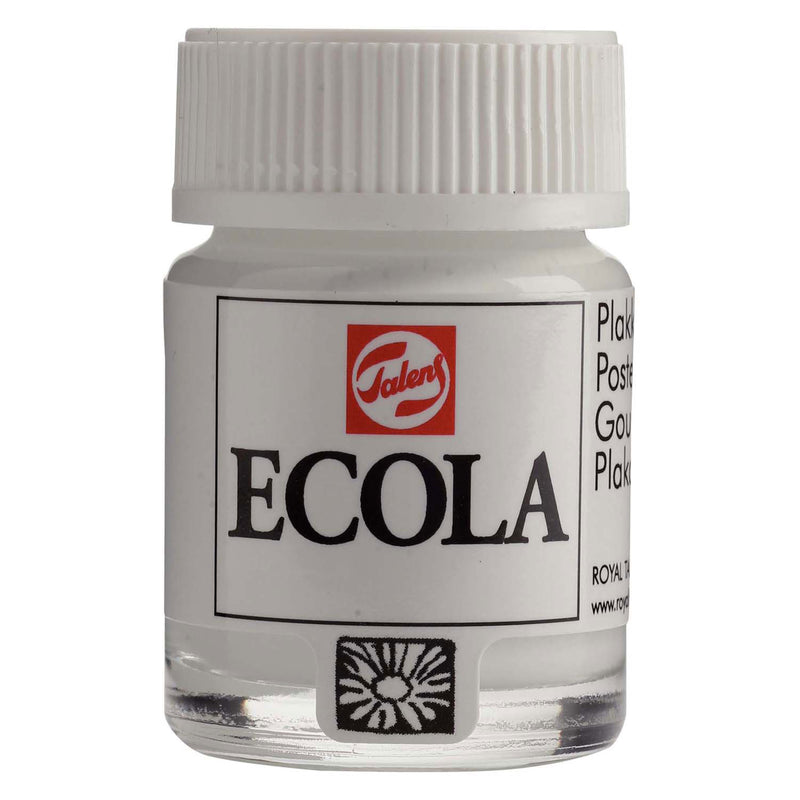 Bruynzeel ecola plakkaatverf fles 16ml wit 100