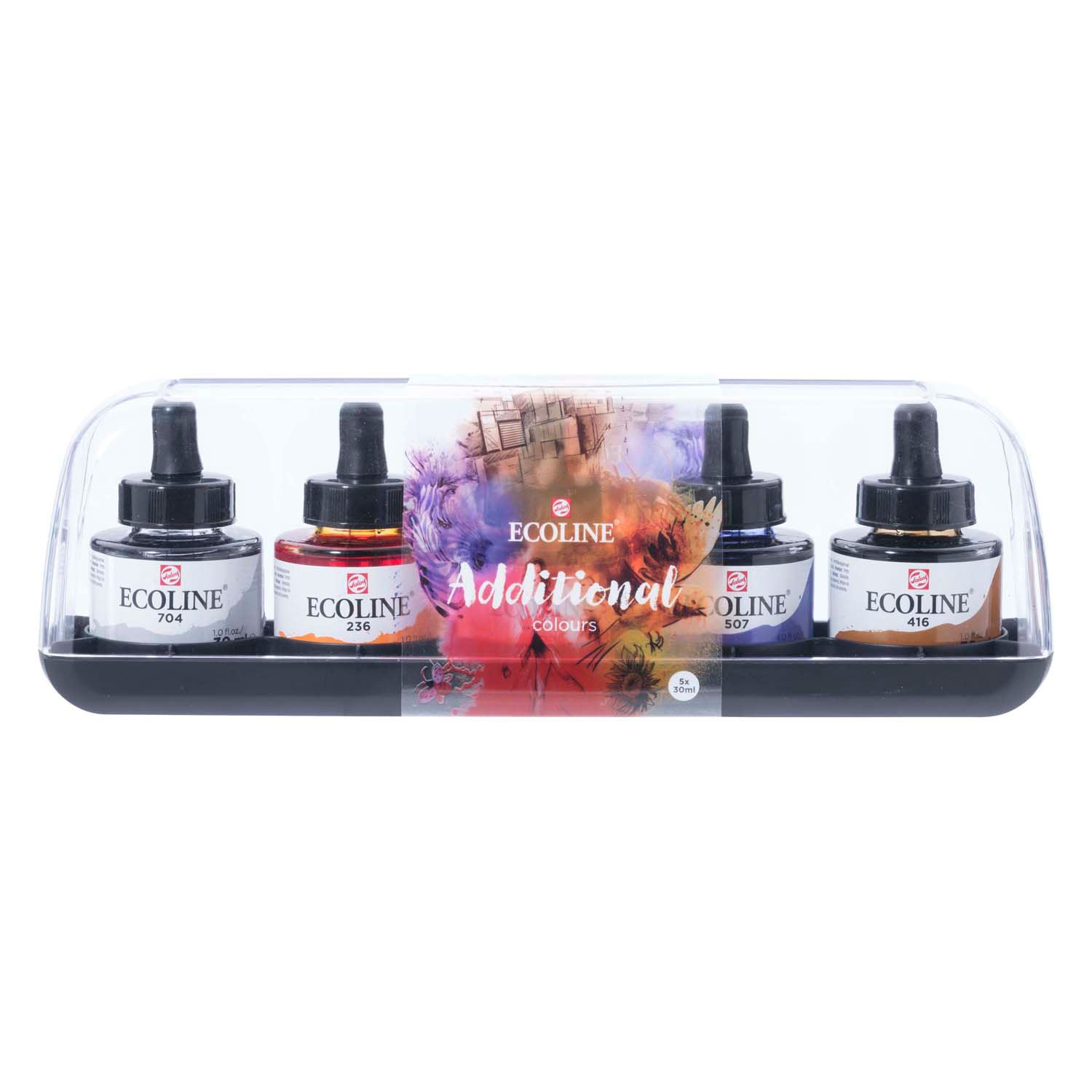 Bruynzeel ecoline vloeibare waterverf set additioneel, 5x30ml