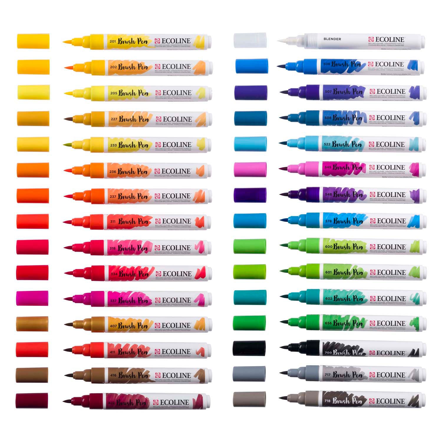 Ecoline brush pen set primair | 30 colours