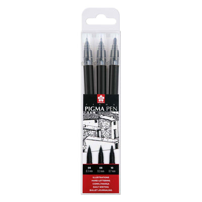 Sakura pigma pen zwart set 3