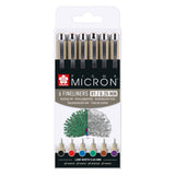 Sakura pigma micron 01 etui met 6 basic kleuren - afbeelding 2