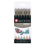Sakura pigma micron 05 etui met 6 basic kleuren - afbeelding 2