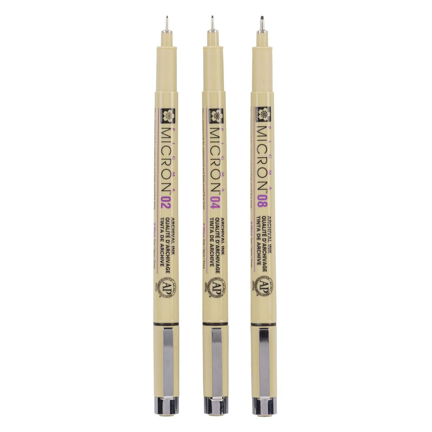 Sakura pigma micron fineliners etui - 3 fineliners - zwart