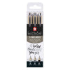 Sakura pigma micron 05 fineliner set, 3 pennen, zwartgrijs