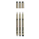 Sakura pigma micron 05 fineliner set, 3 pennen, zwartgrijs