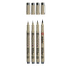 Sakura pigma micron fineliner set, 4 maten, koelgrijs