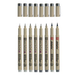 Sakura pigma micron fineliner set 8 pen. (licht) koelgrijs - afbeelding 1