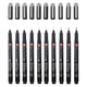 Sakura • pigma micron black edition set + gratis etui | 10 pennen, zwart