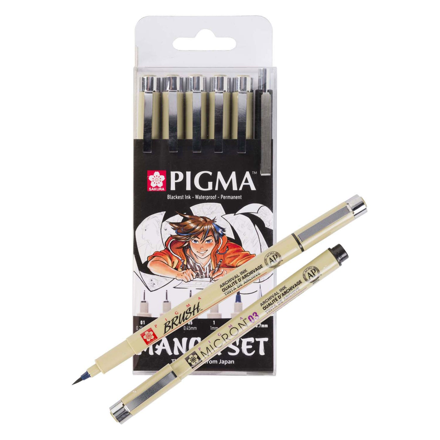 Sakura unieke manga-collectie van 6 pigma micron