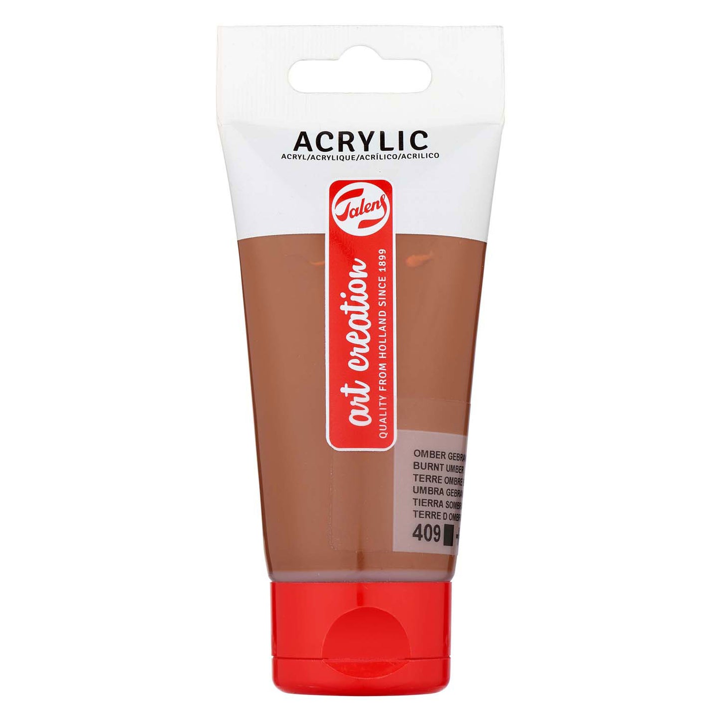 Talens art creation acrylverf tube 75ml omber gebrand 409