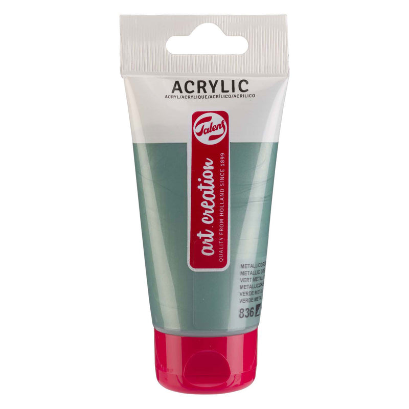 Talens art creation acrylverf tube 75ml metallicgroen 836
