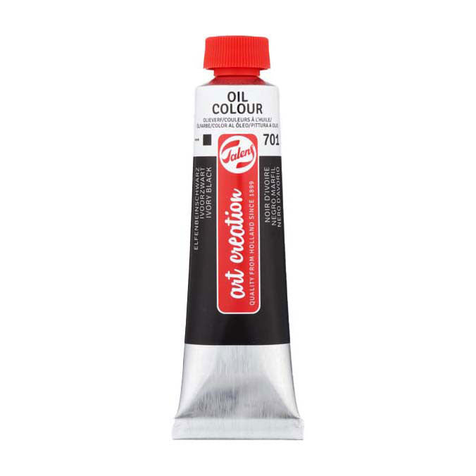 Talens art creation olieverf tube 40ml ivoorzwart 701