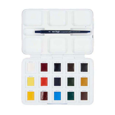 Bruynzeel van gogh aquarelverf pocket box basic kleuren
