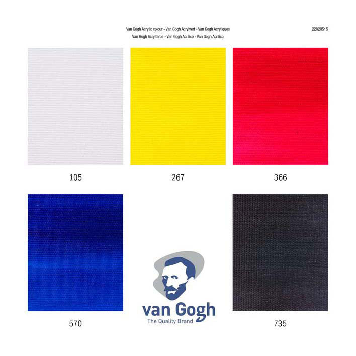 Bruynzeel van gogh acrylverf primaire mengset | 5 x 40 ml