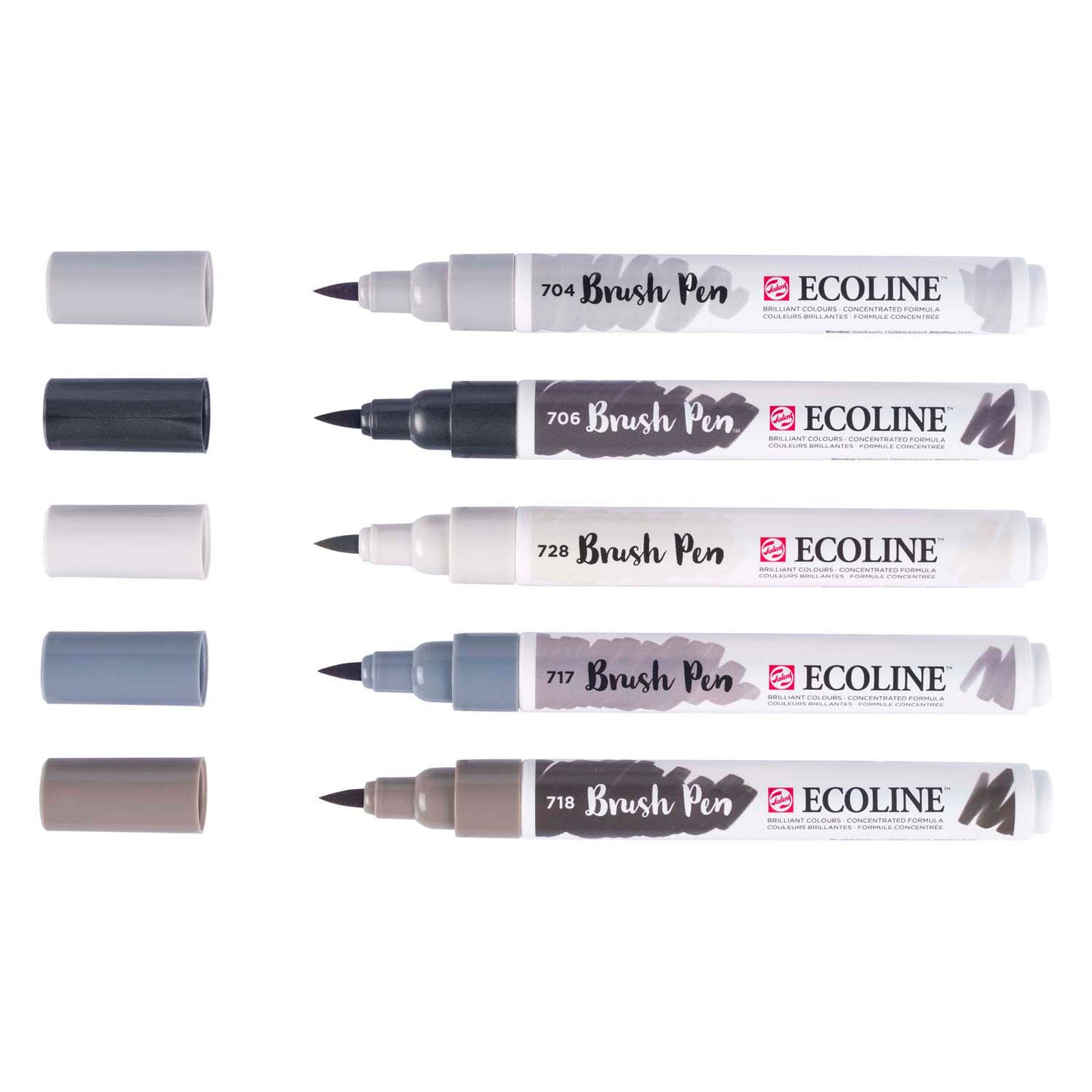 Ecoline brush pen set schaduw| 5 colours