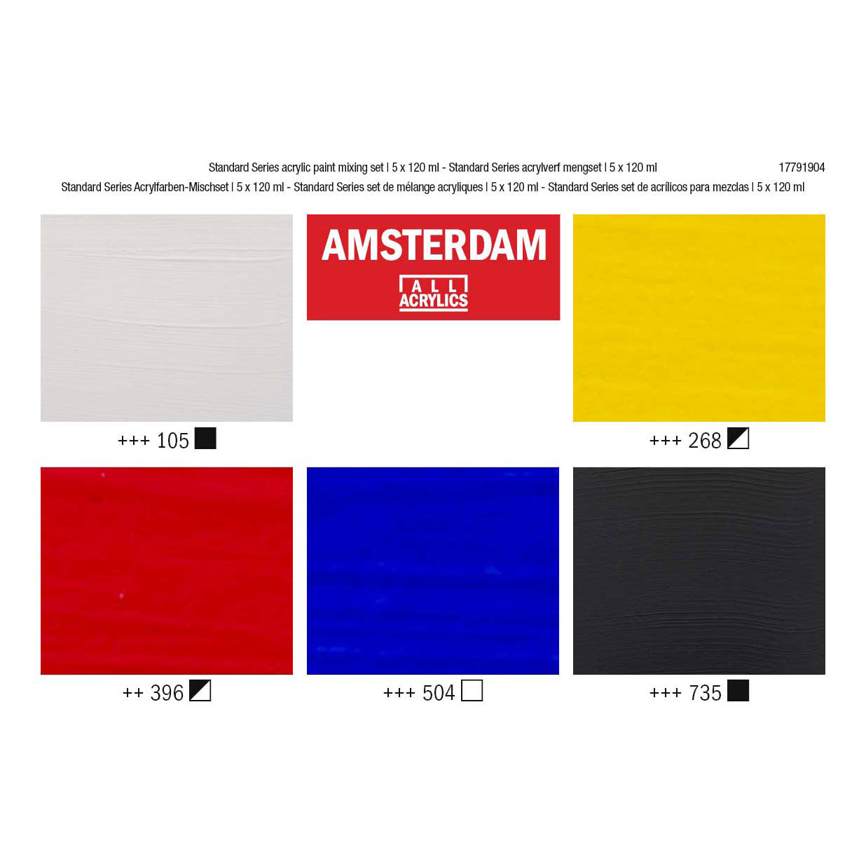 Amsterdam standard series acrylverf mengset | 5 x 120 ml
