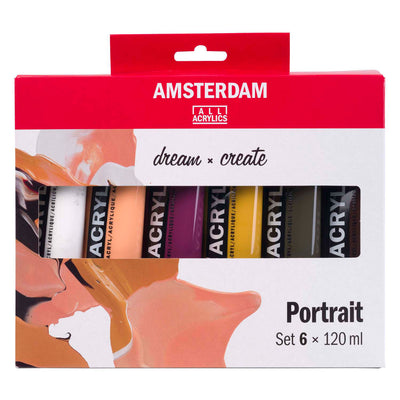 Amsterdam standard series acrylverf portret set 120ml, 6dlg.