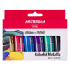 Royal talens amsterdam standard series acrylverf kleurrijke metallic set | 6 x 20 ml