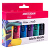 Royal talens amsterdam standard series acrylverf kleurrijke metallic set | 6 x 20 ml