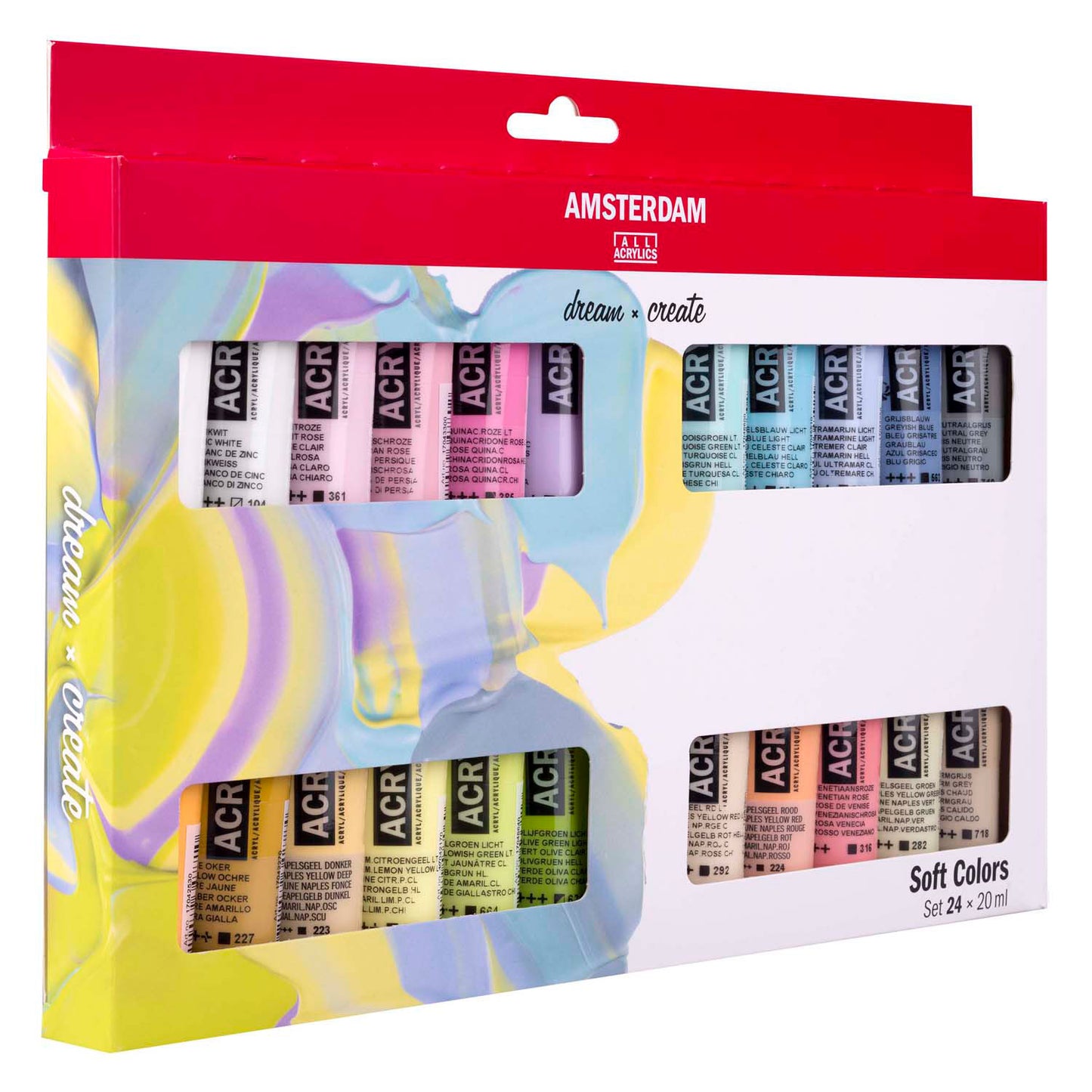 Amsterdam standaard series acrylverf zachte kleuren set 24 x 20ml