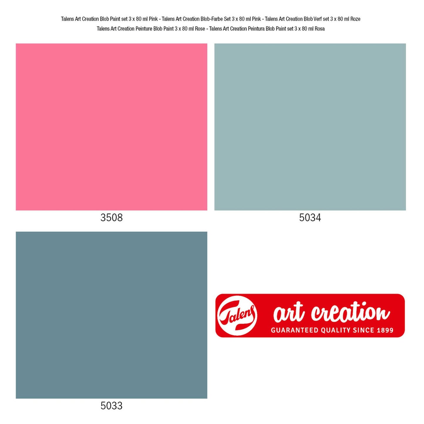Talens art creation blobverf roze, 3dlg.
