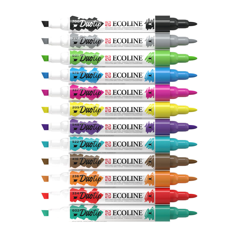 Ecoline duotip markers basisset, 12dlg.