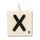 Paperdreams letter kaarsje letter x, set van 4