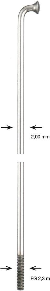 Alpina spaak spoke zinc 2x238 mm