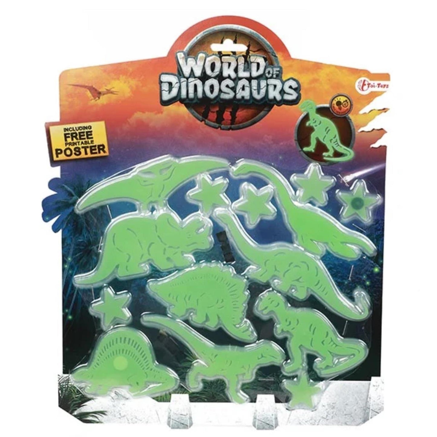 Toi-toys world of dinosaurs glow in the dark dinos
