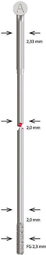 Alpina spaak spoke sst butted 2,34x256 mm