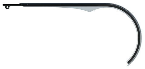 Herrmans kettingscherm slim 48t - zwart transparant