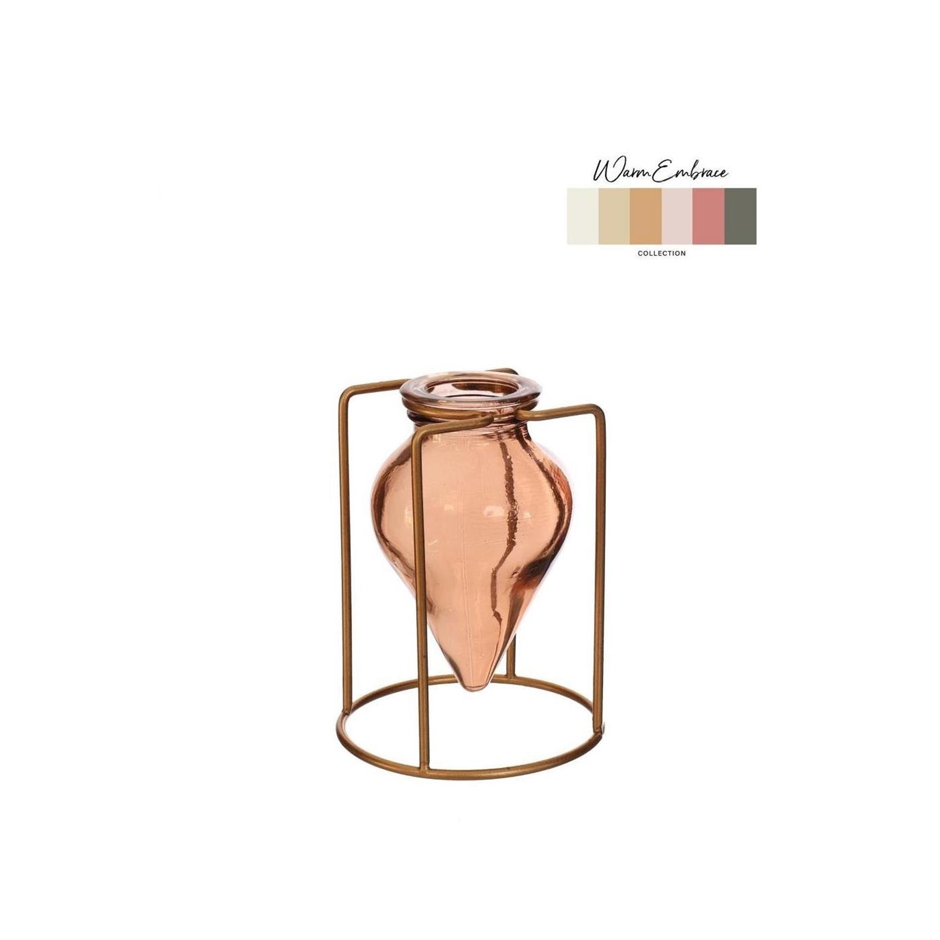 Ideas 4 seasons bloemenvaas breeze amber ã˜8,5xh11cm