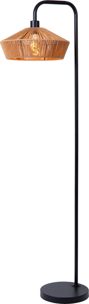 Lucide yunkai - vloerlamp - ø 40 cm - 1xe27 - naturel - japandi
