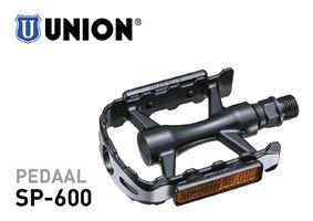 Union pedaal SP-600 aluminium, zwart, 9 16 . hangverpakking