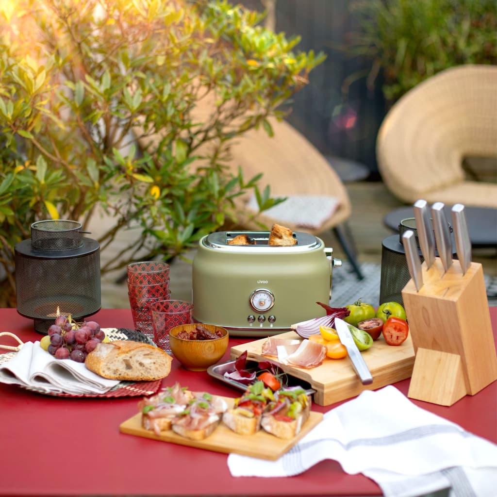 Livoo livoo snijplank met opberglade hout beige