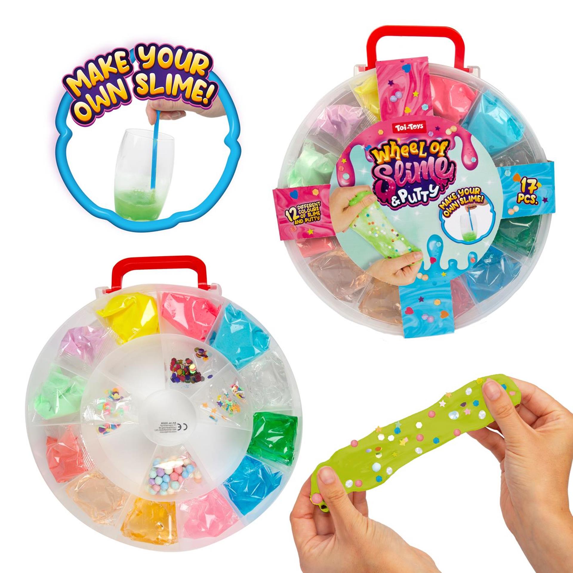Toi-toys wheel of putty 12 kleuren - 17dlg.