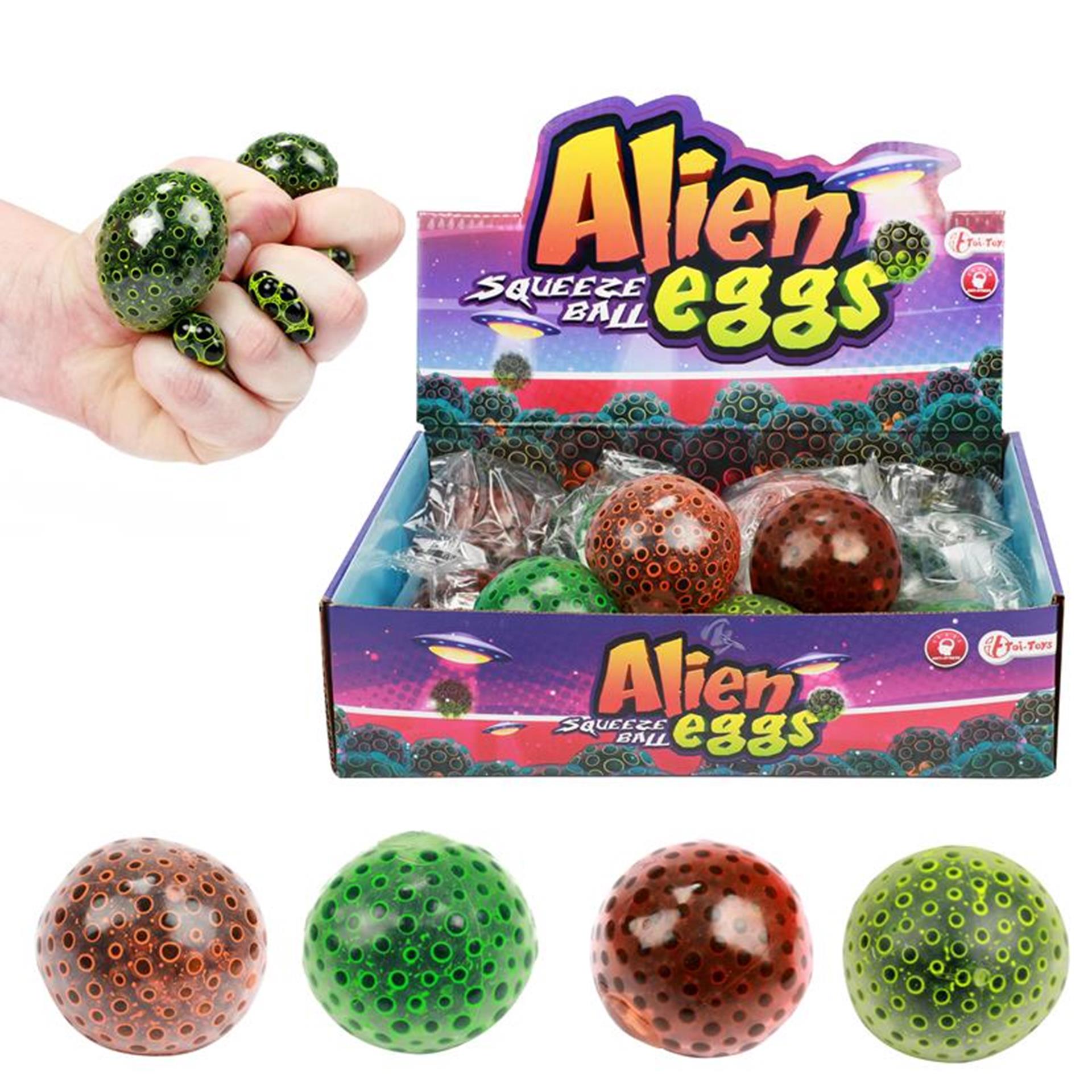 Toi-toys knijpbal alien ei met waterparels