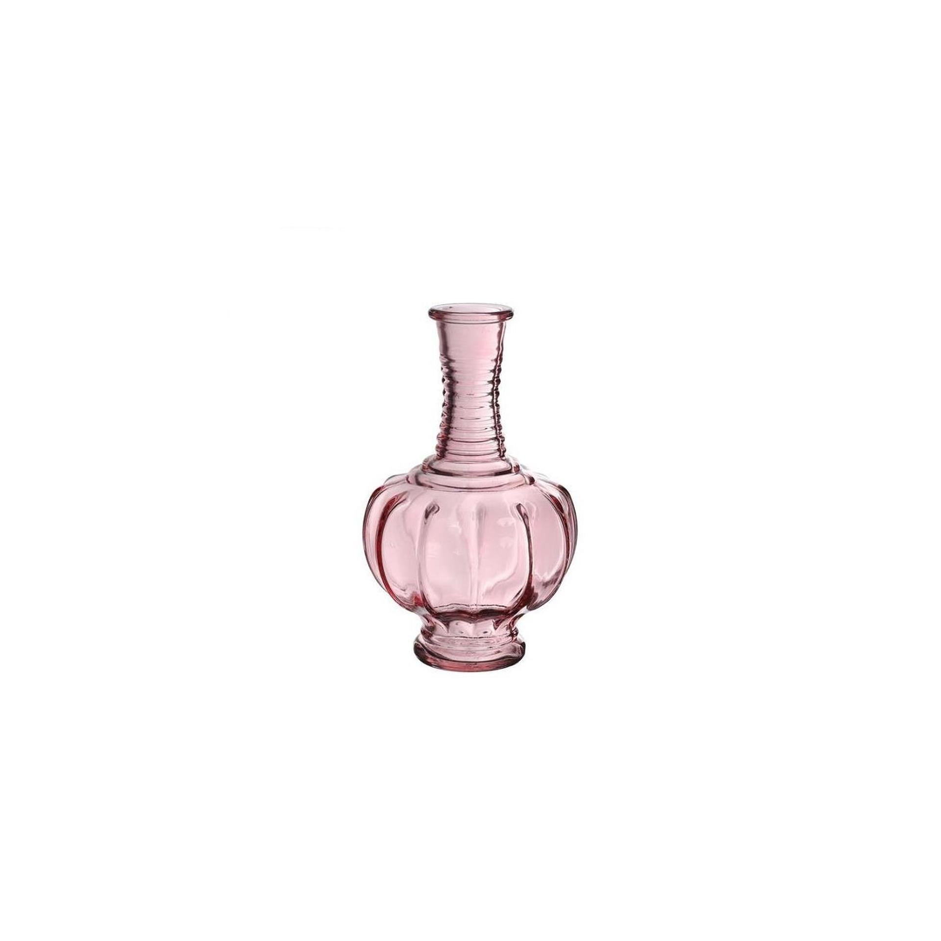 Ideas 4 seasons trevi vaas glas ø9xh15cm licht roze