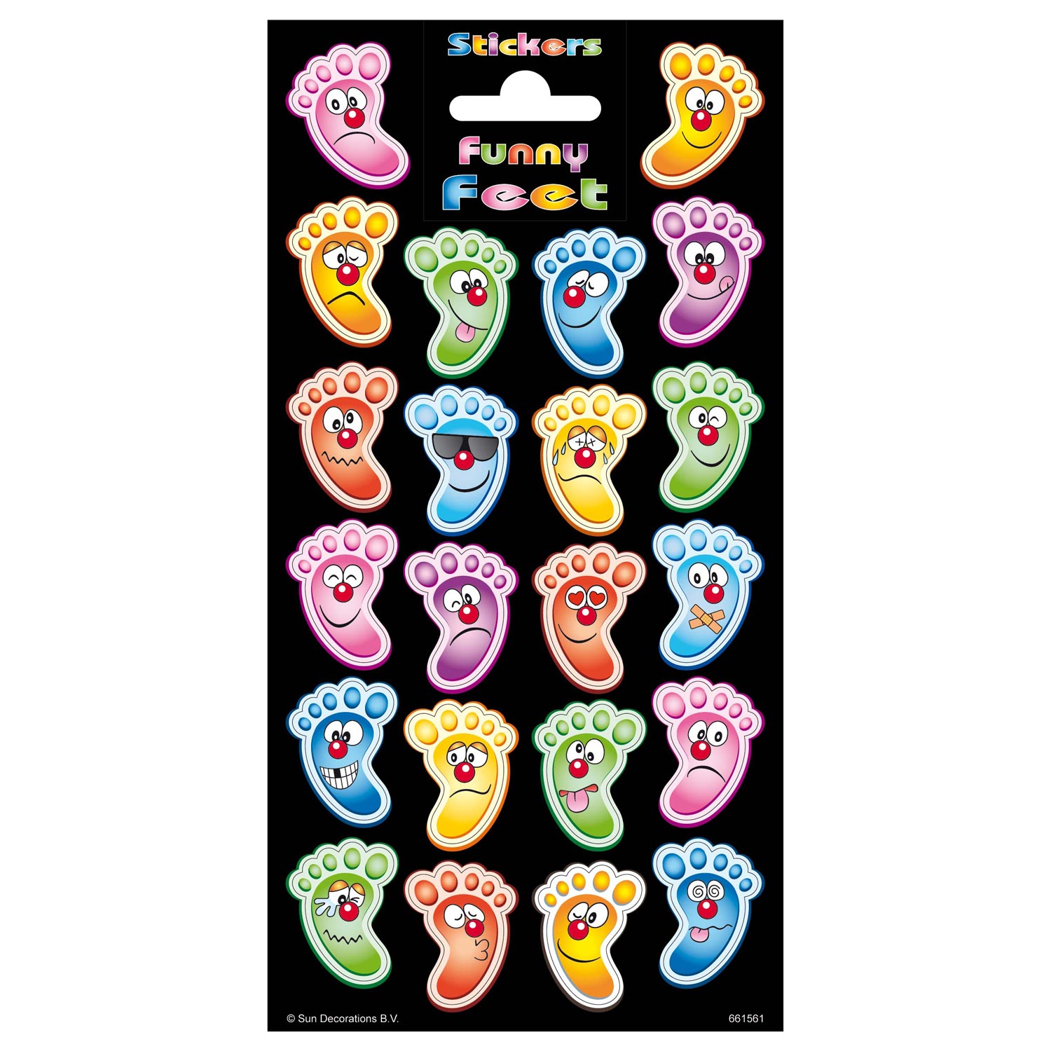 Totum stickervel twinkle grappige voeten