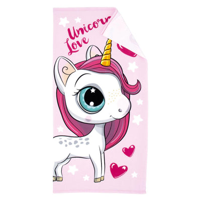 Badhanddoek unicorn love, 70x140
