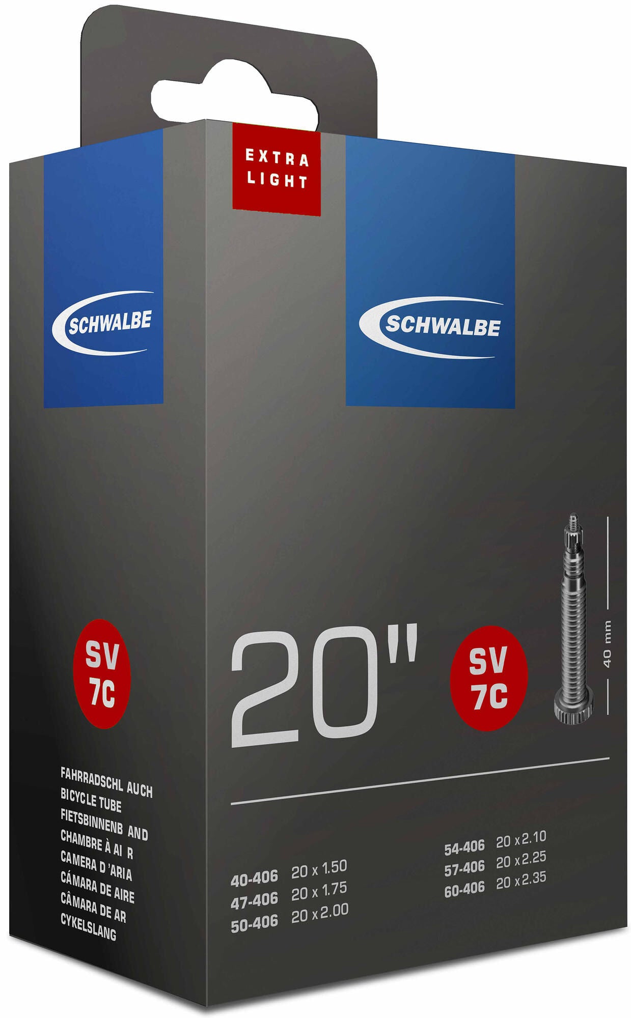 Schwalbe Binnenband FV SV7C 20 x-light 40 60-406