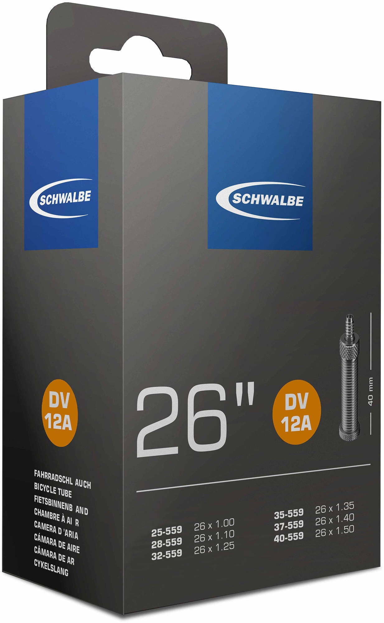 Schwalbe binnenband nr. 12 a tube #12a 25 40-559 dv40
