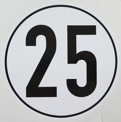Ad informatiebord witte plusguide geschwindigkeit kilometer sign 25km witte plusguide