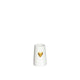 Ideas 4 seasons vaas wit met goudenhart ø6 h.9 cm keramiek